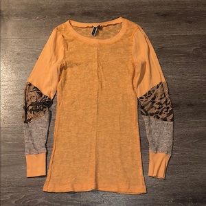 Henley Top - Orange